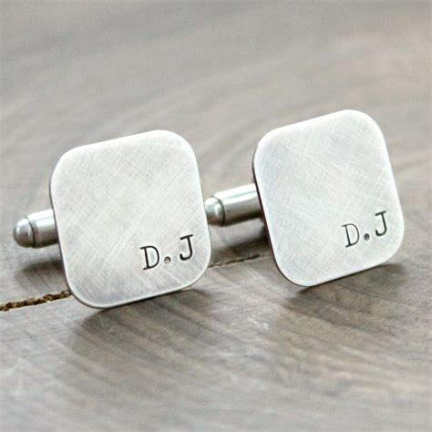 Personalized Sterling Silver Men's Cuff Links - Douglas Cuff Links | 2 Sisters Handcrafted