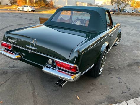 Dark olive Mercedes Benz W113 280 SL Pagoda 1969 convertible newly ...