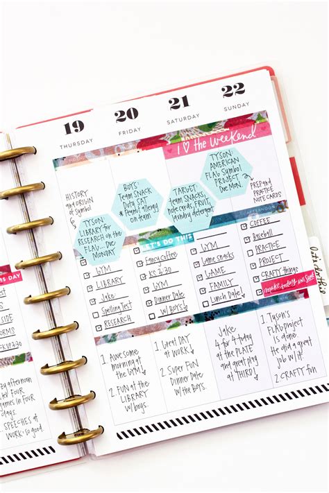 The Happy Planner™ | Dividing A Weekly Page into Three | Happy planner, 365 happy planner, Happy ...