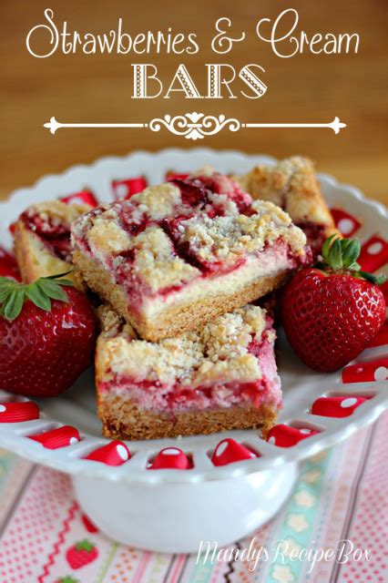 Strawberries & Cream Bars | Mandy's Recipe Box