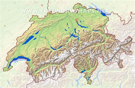 A Map Of Switzerland