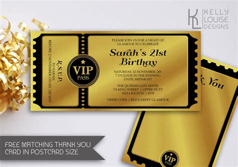 Golden Ticket Birthday Invitation | Printable Invitation | Ball Invitation | Golden Ticket ...