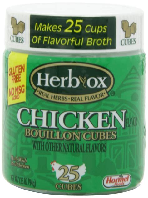 Amazon.com : HERB-OX Chicken Bouillon Cubes, 25 Count (Pack of 12 ...