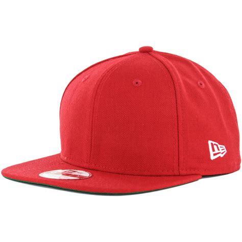 New Era 9Fifty Plain Blank Snapback Hat Original Uniform Cap Black Navy Red