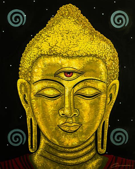 Golden Buddha Painting by Joe Ciccarone | Fine Art America