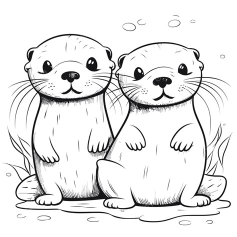 Otter Coloring Pages