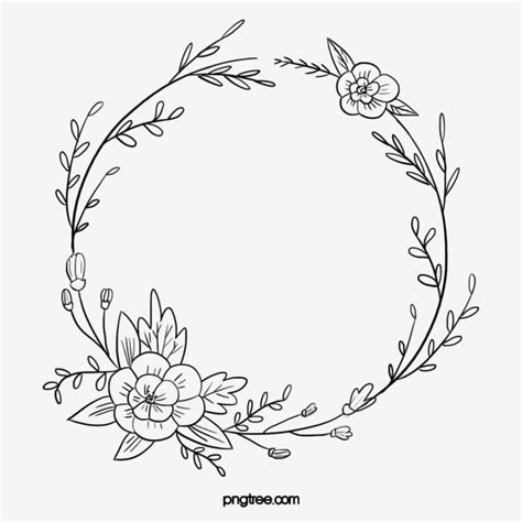 Black Hand Painted Line Side Wedding Decoration With Enclosed Round ...