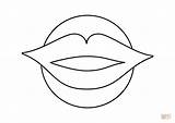 Coloring Mouth Lips Pages Printable Stencils Cliparts Clipart Bocca  sketch template
