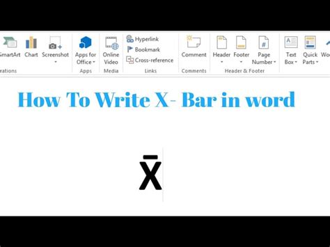 How To Write X Bar In Word - Hirebother13