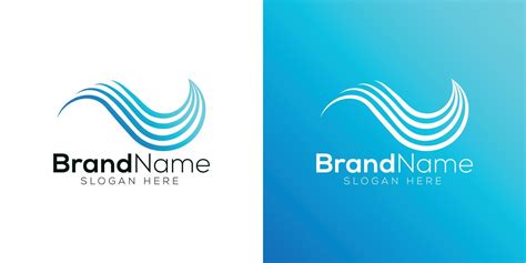 Blue ocean wave logo design template 22177659 Vector Art at Vecteezy