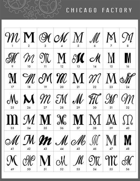 Letter M Tattoo Fonts