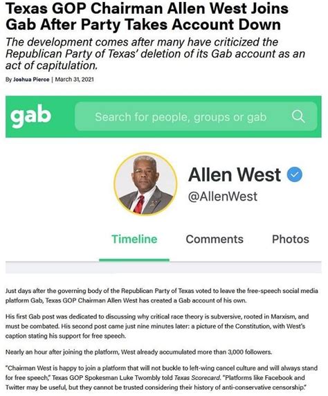 Allen West should run for Governor of Texas. : r/tucker_carlson