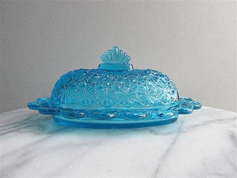 Vintage Blue Butter Dish Covered Dish Blue Glass | Etsy | Butter dish, Blue glass, Vintage