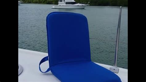 Portable boat cushion - adjustable - Sport-a-Seat - YouTube