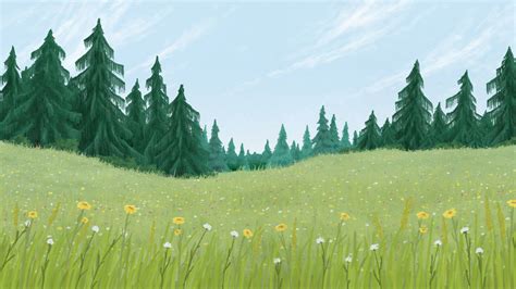 Animation Background - Meadow by nickagneta on DeviantArt