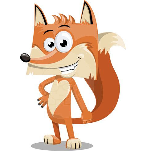 Flat Fox Cartoon Vector Character AKA Roy Foxly | GraphicMama