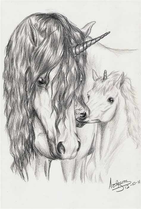 Unicorn color pencil drawing - specialistdiki
