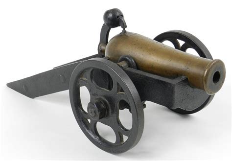 19th C. Bronze/Iron Black Pdr. Signal Cannon