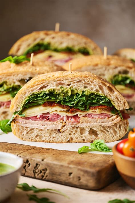 Italian Turkey Club Sandwiches - Baker by Nature