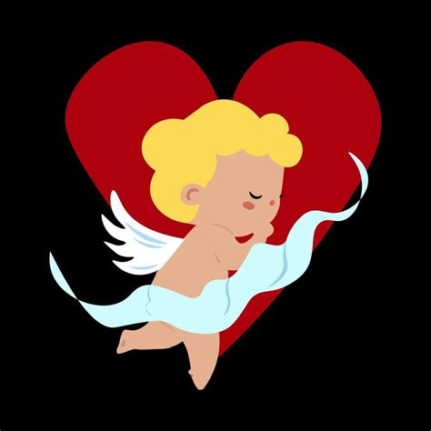 cupid with heart vector illustration 36887410 Vector Art at Vecteezy