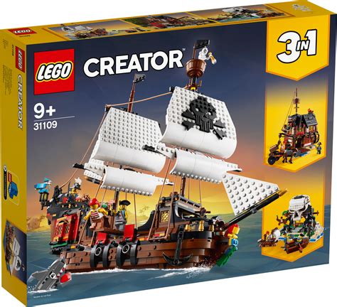 31109 LEGO Creator Pirate Ship 3-in-1 Boat Island Set 1264 Pieces Age 9 ...