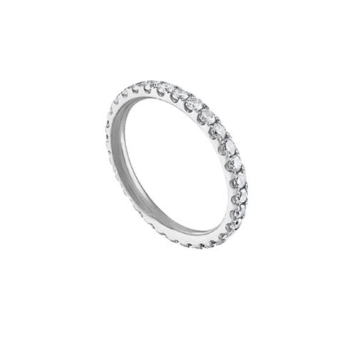 Vintage White Gold Eternity Band - Fewer Finer