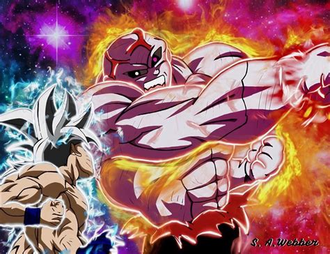 My MUI Goku vs Jiren art work. : r/Dragonballsuper