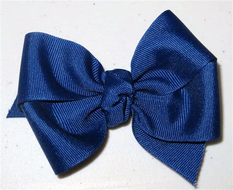 Royal Blue/Dark Blue Hair Bow Medium Size by ByeOBabyBuyBoutique | Blue ...