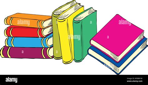 Nine cartoon books Stock Vector Image & Art - Alamy