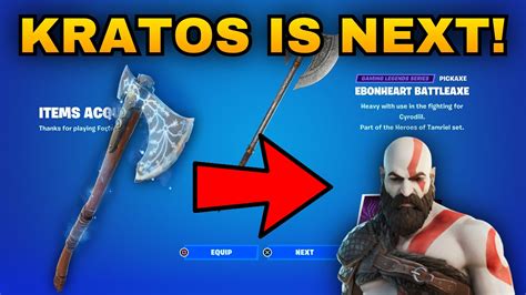 Fortnite Kratos Skin + Leviathan Axe Pickaxe Return Release Date - YouTube