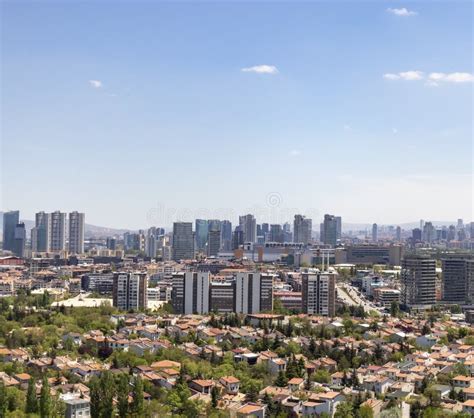 Ankara Province, Cankaya District, There are Villas in the Foreground ...