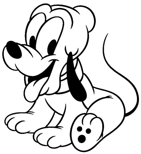 Cute & Easy Pluto Coloring Pages for Toddlers » Print Color Craft