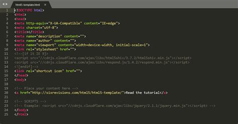 HTML5 Template A Basic Code Template to Start Your Next Project