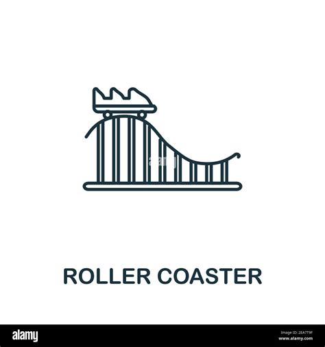 Roller Coaster icon. Simple element from amusement park collection. Creative Roller Coaster icon ...