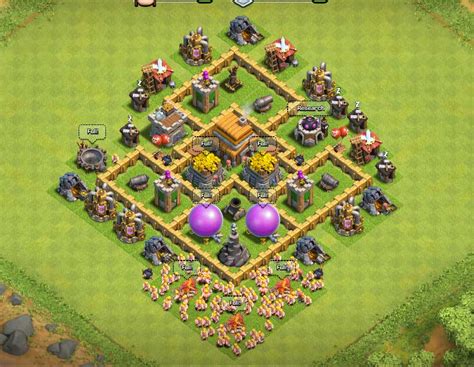 Clash Of Clans Town Hall Level 5 Defense | TH 5 War Base | Good Clash ...