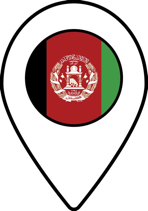 Afghanistan flag map pin navigation icon. 22121508 PNG