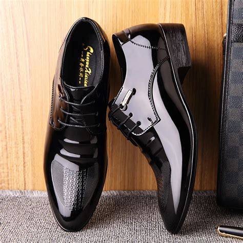 New 2018 Fashion Italian Designer Formal Mens Dress Shoes Genuine Leather Luxury Wedding Shoes ...