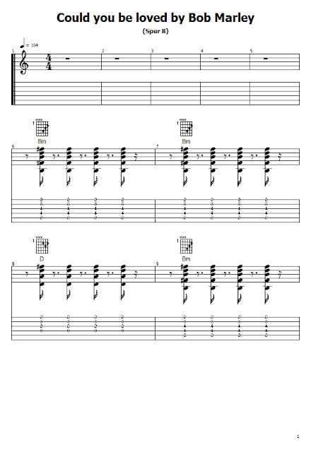 Guitar Tabs And Sheet Music-Guitar Lessons-Tips-Tricks: Bob Marley ...