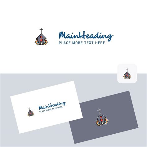 Church vector logotype with business card template Elegant corporate identity Vector 14008870 ...