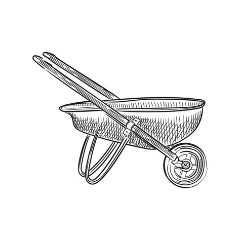 Vintage illustration of a wheelbarrow - Download Free Vectors, Clipart ...