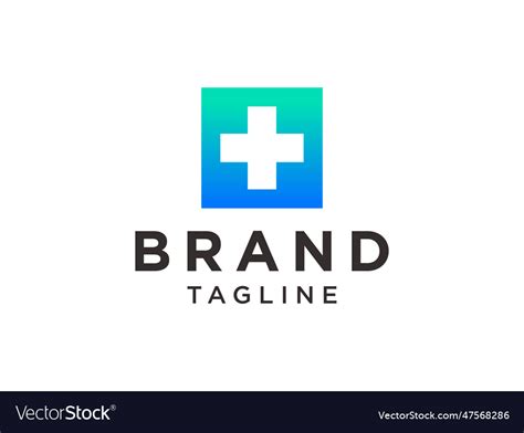 Medical logo healthcare symbol blue cross sign Vector Image