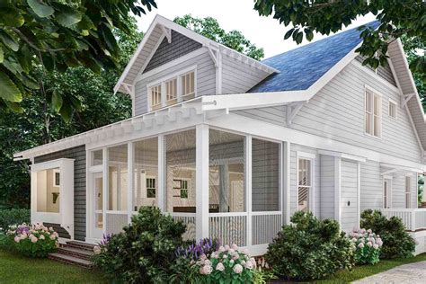 Timeless Bungalow Plan with Screened Porch and Home Office - 50196PH ...