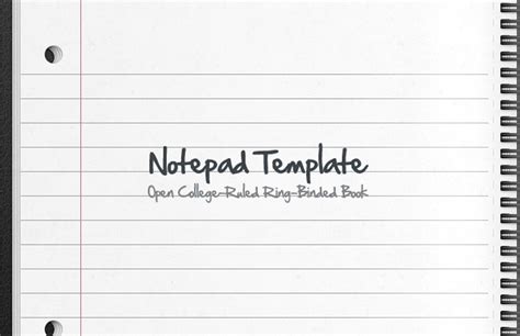 Vector Notepad Template — Medialoot