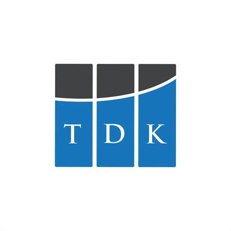 TDK letter logo design on white background. TDK creative initials letter logo concept. TDK ...