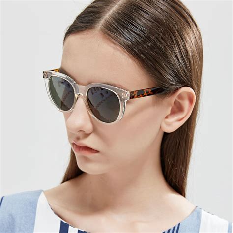 MUZZ Women Sunglasses Transparent Frame Anti UV Sun Glasses Flash Mirror Sunglass Female Shades ...