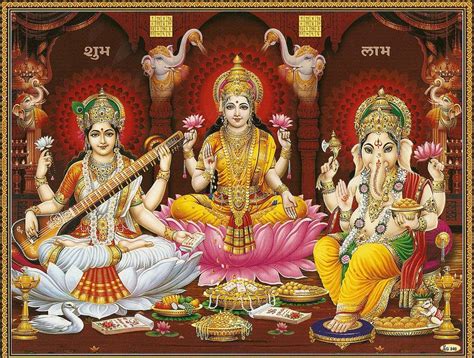 Laxmi Ganesh Saraswati Wallpaper