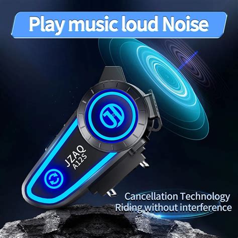 JZAQ Motorcycle Helmet Bluetooth Headset Helmet Bluetooth Intercom 2 ...