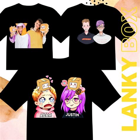 LANKYBOX ADAM AND JUSTIN BLACK SHIRTS-For Kids | Shopee Philippines