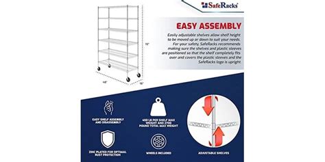 SafeRacks NSF Certified Storage Shelves Pick Size