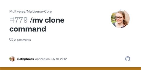 /mv clone command · Issue #779 · Multiverse/Multiverse-Core · GitHub